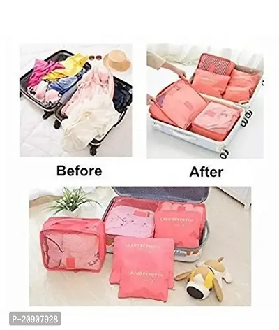 Shuang You Packing Cubes/Travel Pouch/Bag Suitcase Luggage Organiser Set of 6 (Black, Polyester)-thumb5