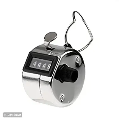 Wagela 014 4 Digits Hand Held Tally Counter Numbers Clicker || Beads Finger Counter (Steel)-thumb5