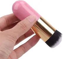Wagela BEAUTY Professional Foundation Brush for Face Makeup, Face Powder Blending Brush (Pink)-thumb1