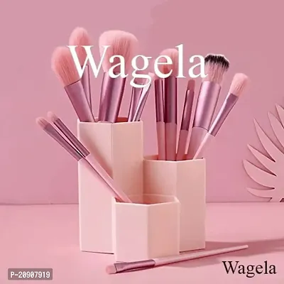 Wagela Beauty Professional Makeup Brush Makeup Brushes for Eyeshadow, Powder, Blush, Concealer, Eyebrow, Blush, Foundation Blending Brush Set With Brushes Pouch Set - 13 Piece-thumb2