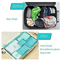 Shuang You Packing Cubes/Travel Pouch/Bag Suitcase Luggage Organiser Set of 6 (Grey, polyester)-thumb3