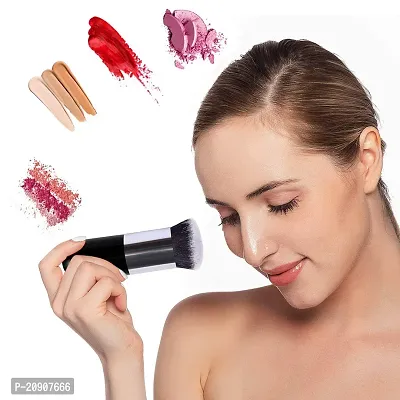 Wagela BEAUTY Professional Foundation Brush for Face Makeup, Face Powder Blending Brush (Pink)-thumb5