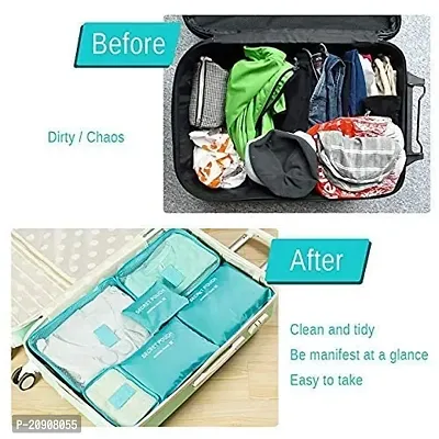 Shuang You Packing Cubes/Travel Pouch/Bag Suitcase Luggage Organiser Set of 6 (Maroon, polyester)-thumb3