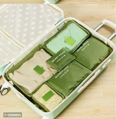 Shuang You Packing Cubes/Travel Pouch/Bag Suitcase Luggage Organiser Set of 6 (Green)-thumb3
