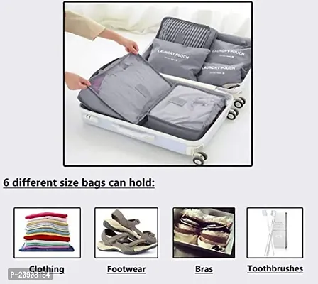 Shuang You Packing Cubes/Travel Pouch/Bag Suitcase Luggage Organiser Set of 6 (Baby Pink), Polyester-thumb5