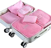 Shuang You Packing Cubes/Travel Pouch/Bag Suitcase Luggage Organiser Set of 6 (Baby Pink), Polyester-thumb1