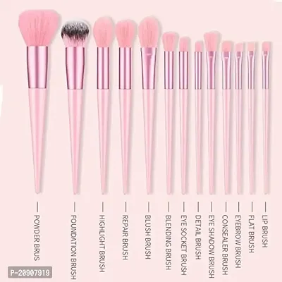 Wagela Beauty Professional Makeup Brush Makeup Brushes for Eyeshadow, Powder, Blush, Concealer, Eyebrow, Blush, Foundation Blending Brush Set With Brushes Pouch Set - 13 Piece-thumb4