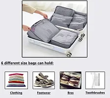 Shuang You Packing Cubes/Travel Pouch/Bag Suitcase Luggage Organiser Set of 6 (Grey, polyester)-thumb2