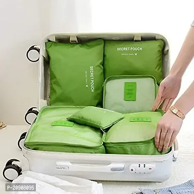 Shuang You Packing Cubes/Travel Pouch/Bag Suitcase Luggage Organiser Set of 6 (Green)-thumb2