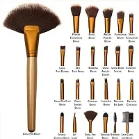 Wagela BEAUTY PROFESSIONAL Makeup Brush Set - 24Pcs Gold Brushes For Eyeshadow, Lip, Powder, Foundation Blending Brush-thumb3