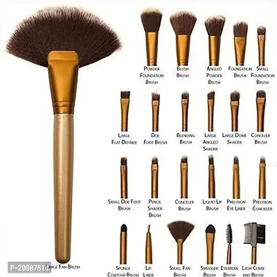 Wagela BEAUTY PROFESSIONAL Makeup Brush Set - 24Pcs Gold Brushes For Eyeshadow, Lip, Powder, Foundation Blending Brush-thumb4