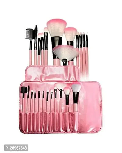 Wagela Beauty Professional Makeup Brush Brush Kit with Pink Leather Case || Foundation Eyeshadow Eyeliner Lip Concealer Highlight Beauty Brushes Set, 12Pcs