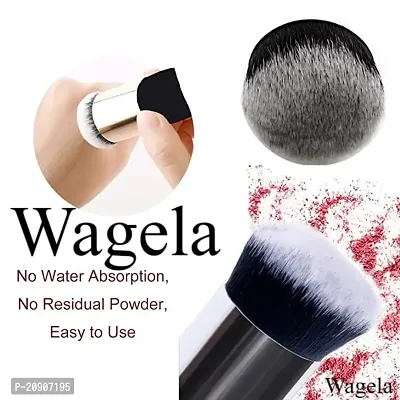 Wagela BEAUTY Professional Foundation Brush for Face Makeup, Face Powder Blending Brush(Black)-thumb3
