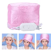 Wagela Hair SPA Thermal Hat || Deep Conditioning Heat Care || Electric Steamer Hair Steam Cap || Treatment With Beauty Nourising Heating Cap || Hair Care Hat with Temperature Control Mode (Pink)-thumb3