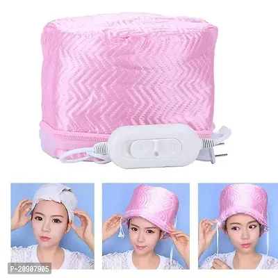 Wagela Hair SPA Thermal Hat || Deep Conditioning Heat Care || Electric Steamer Hair Steam Cap || Treatment With Beauty Nourising Heating Cap || Hair Care Hat with Temperature Control Mode (Pink)-thumb4