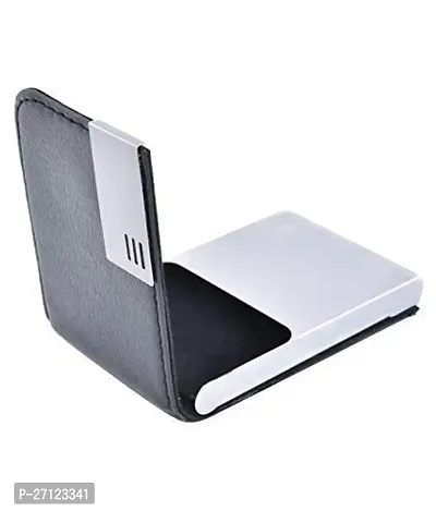 Wagela Sleek PU Leather Lightweight ATM Visiting Credit/Debit/ Visiting Card Holder Wallet Wallet with Magnetic Shut Professional PU Leather  Stainless Steel Wallet for Men  Women - 1 Pc-thumb4