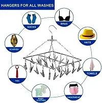 Wagela Laundry Hanging Rack/Heavy Duty Rust Free Cloth Peg/Clothes Clip/Cloth Drying Pins/Dry Stand for Clothes Drying Steel - 25 Clips-thumb1