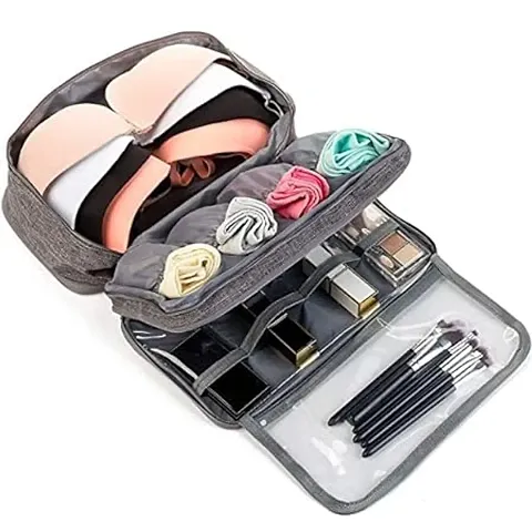 Travel Underwear Bra Organizer Large Capacity Travel Packing Organizer with Three Layer Packing Cube -