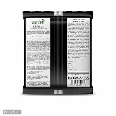 Kaveri Natural Black Henna Based Hair Color Dye For Men Women No Ammonia Enriched with Vital Herbs 10gm Pack of 20-thumb2