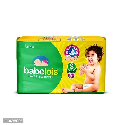 babelois Pant Style Diaper For Baby Overnight Absorption With Advance Gel Technology 24 Pants (Small 4 To 8 Kg), 24 Count-thumb0