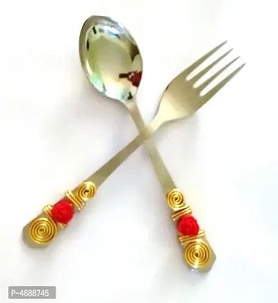 Kids Spoon and Fork Set of 2 (6 Inches)-thumb0
