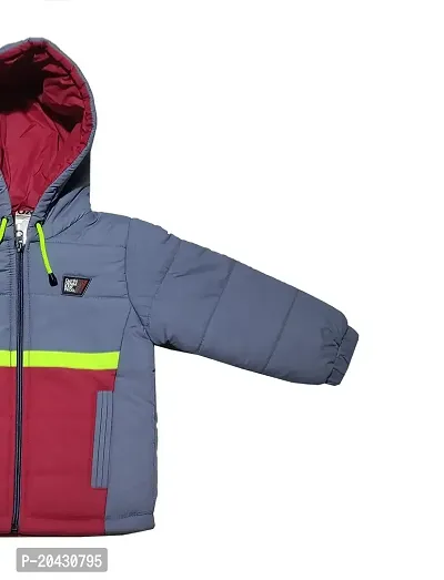 OZZY Kids Winterwear Boys Jacket(OZ10024-LightGrey-20)-thumb3