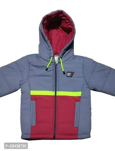 OZZY Kids Winterwear Boys Jacket(OZ10024-LightGrey-20)-thumb4