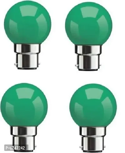 0.5 W Standard B22 Led Bulb -Green,Pack Of 4