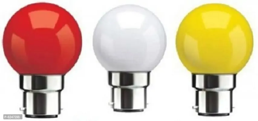 0.5 W Standard B22 Led Bulb -Multicolour,Pack Of 3-thumb0