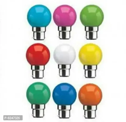 0.5 W Standard B22 Led Bulb -Multicolour,Pack Of 9