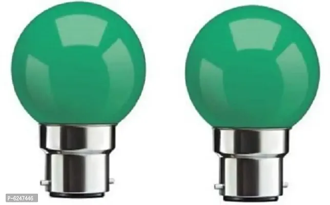 0.5 W Standard B22 Led Bulb -Green,Pack Of 2-thumb0