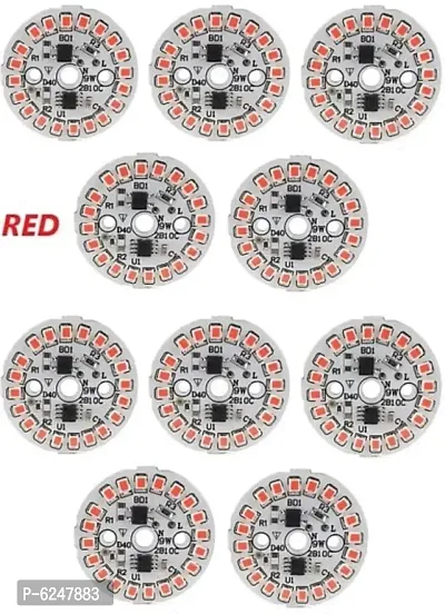 10 Pics 9 Watt Red Direct On Board Led Bulb Raw Material Red Color Light Electronic Hobby Kit