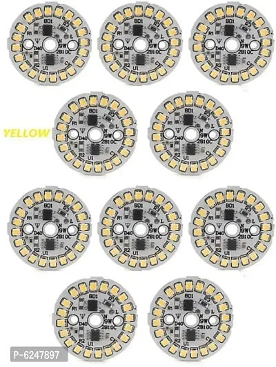 10 Pcs 9 Watt Yellow Direct On Board Led Bulb Raw Material Yellow Color Light Electronic Hobby Kit