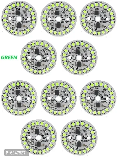SME 10 Pics 9 Watt Green Direct On Board Led Bulb Raw Material White Color Light Electronic Hobby Kit-thumb0