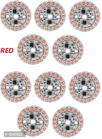 SME 10 Pics 9 Watt Red Direct On Board Led Bulb Raw Material White Color Light Electronic Hobby Kit