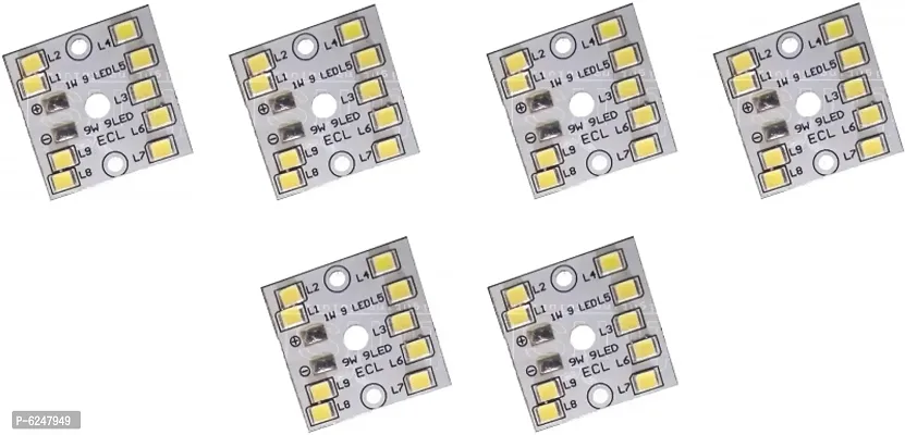 5 Pcs 9 Watt MCPCD Led Bulb Raw Material White Color Light Electronic Hobby Kit