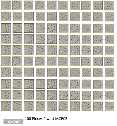 100 Pcs 9 Watt MCPCD Led Bulb Raw Material Cool day White Color Light Electronic Hobby Kit