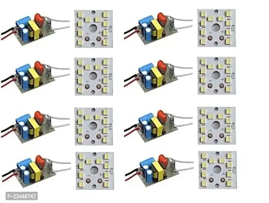 Onas 8 Pcs 9 Watt MCPCB with LPF Driver LED Bulb Raw Material CoolDay WHITE Color Light Electronic Hobby Kit-thumb0