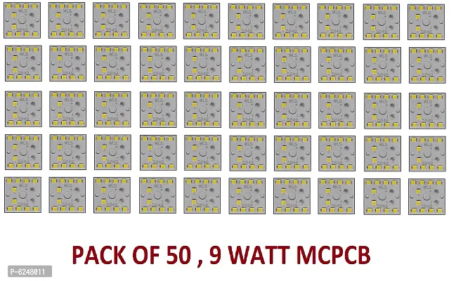 50 Pcs 9 Watt MCPCD Led Bulb Raw Material Cool day White Color Light Electronic Hobby Kit