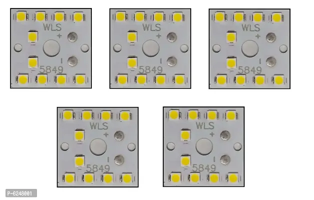 5 Pcs 9 Watt MCPCD Led Bulb Raw Material Cool day White Color Light Electronic Hobby Kit
