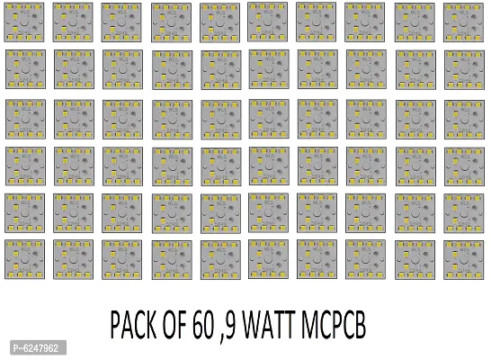 Republic Pack Of 60 9W MCPCD Led Raw Material For Led Bulb Light - 30 Square Led Electronic Components Electronic Hobby Kit