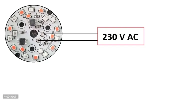 3 Pcs 220V Ac Red,Blue,Pink Dob Switch On/Off Color Changing Led Bulb Raw Material Direct On Board MCPCD Light Electronic Hobby Kit-thumb3