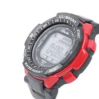 LanLin Waterproof Red Dial Digital Watch for Boys Sports Watches for Men with 7 Color LED Lights-thumb1
