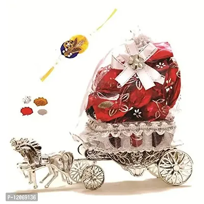 Skylofts Horse Chocolate Cart with 10 Pcs Assorted Chocolates Bhai Dooj Gifts for Brother-thumb0