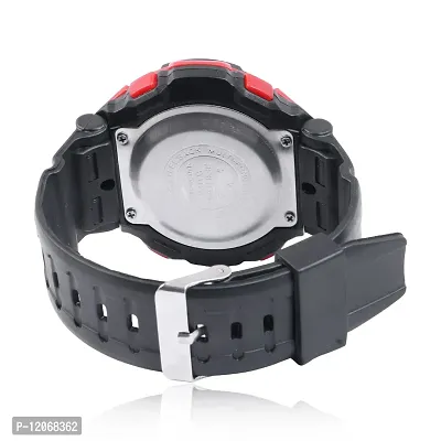 LanLin Waterproof Red Dial Digital Watch for Boys Sports Watches for Men with 7 Color LED Lights-thumb3