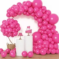 Chocozone Pack of 6 Pom Pom , Birthday Princess Sash, Happy Birthday Banner  Pack of 50 Pink Balloons-thumb1