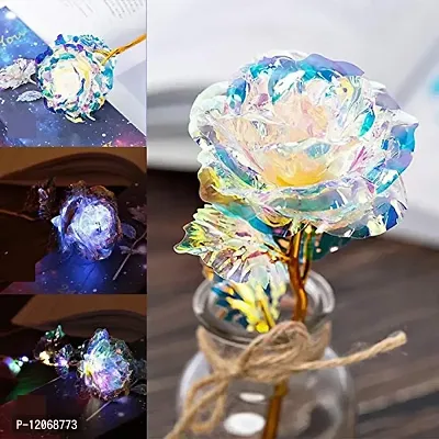 Skylofts Valentine Gift for Girlfriend Transparent Rose with Lights & Box Birthday Gifts