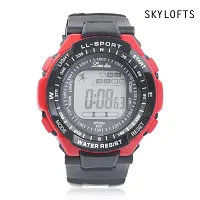 LanLin Waterproof Red Dial Digital Watch for Boys Sports Watches for Men with 7 Color LED Lights-thumb3