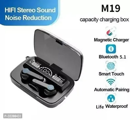 M19 Wireless Earbuds TWS 5.1 Large Screen Dual LED Digital Display Touch Bluetooth Headphones Mini Compact Portable