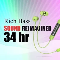 TP GREEN Bluetooth Neckband with Magnetic Earbuds, Deep Bass, Built-in Mic-thumb1